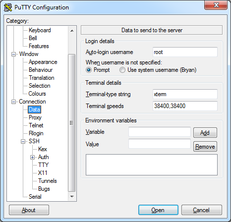 putty command line ssh key